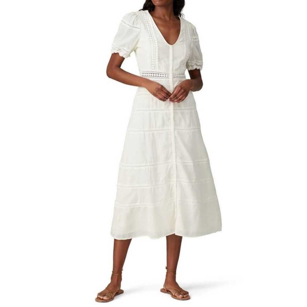Sweet baby Jane midi cream dress